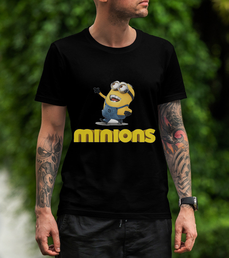 Minions Character With Iconic Yellow Costume And Goggles T-Shirt