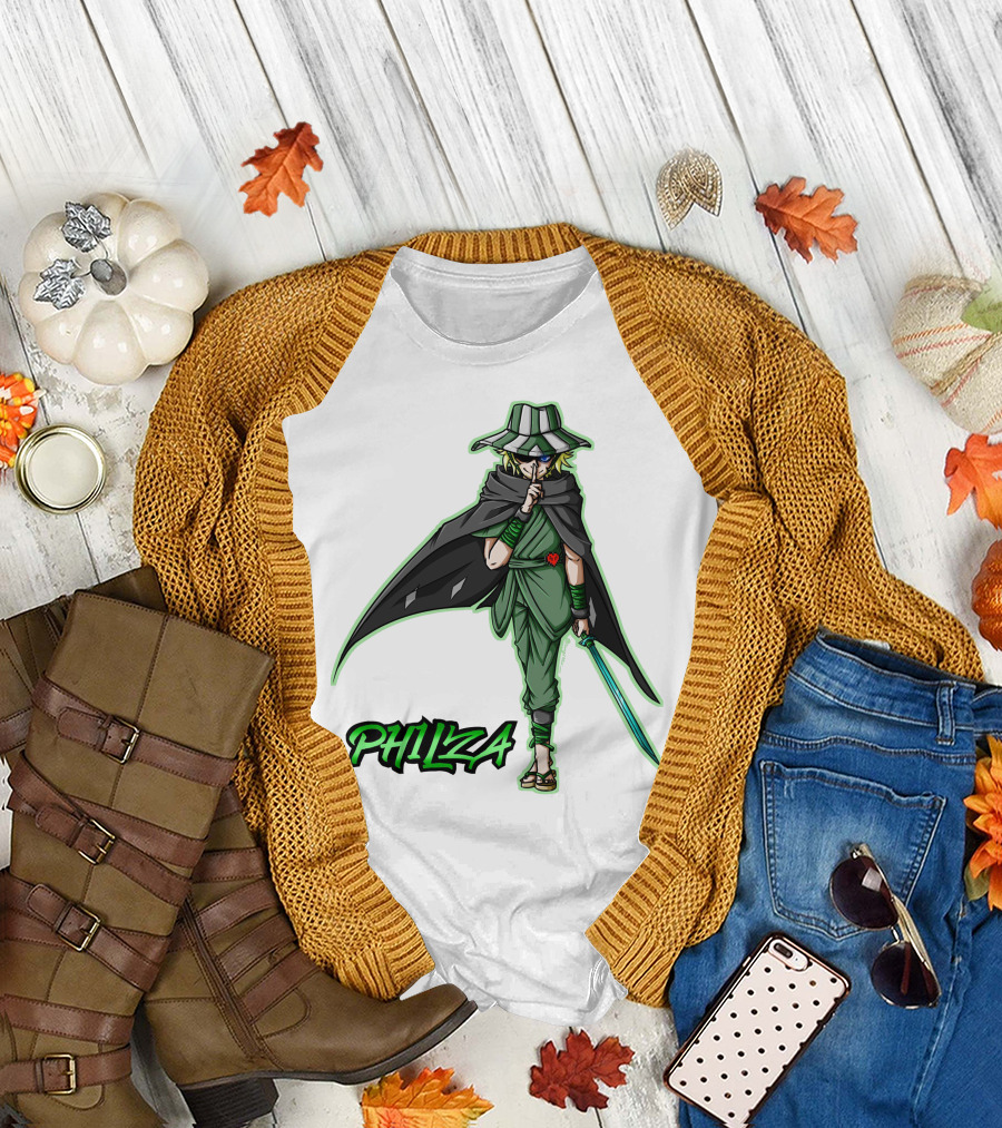 PH1LZA Ninja Warrior Style with Sword and Cloak T-Shirt