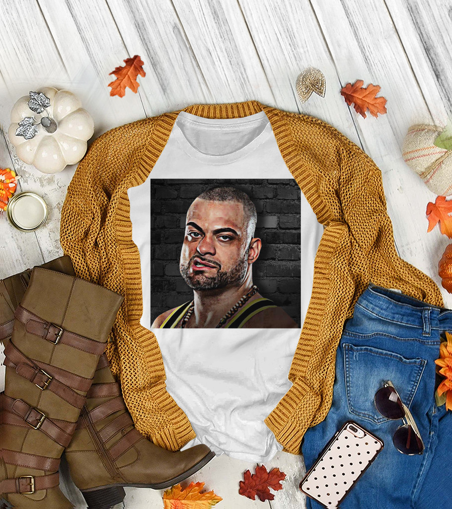 Eddie Kingston Brick Wall Background T-Shirt