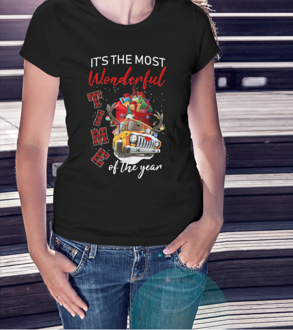 It's The Most Wonderful Time Of The Year Christmas Truck With Gifts T-Shirt