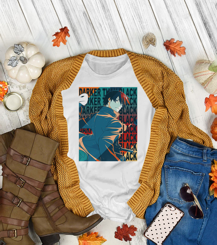 Darker Than Black Anime Character Mask T-Shirt