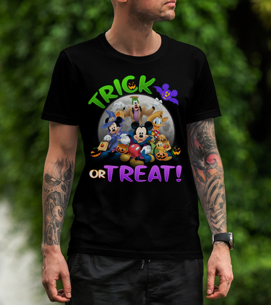 Mickey And Friends Trick Or Treat Halloween Moon Magic T-Shirt