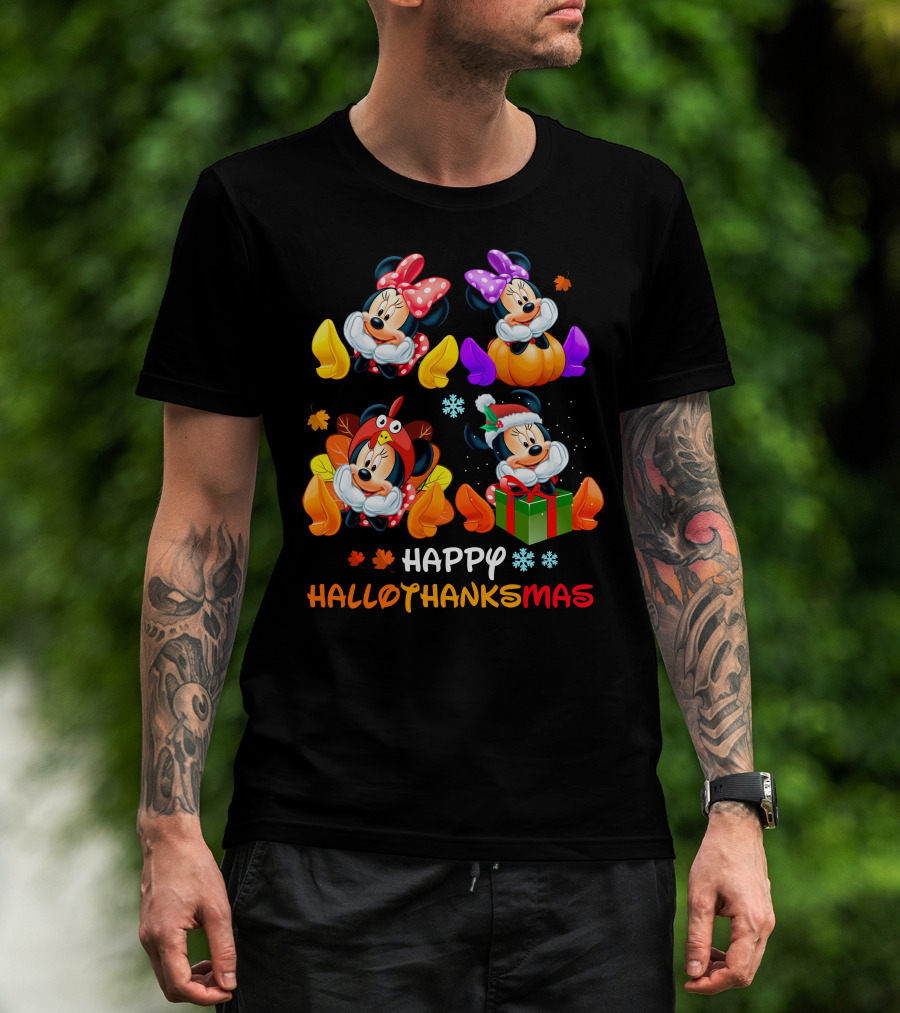 Happy Hallothanksmas Minnie Celebrations T-Shirt