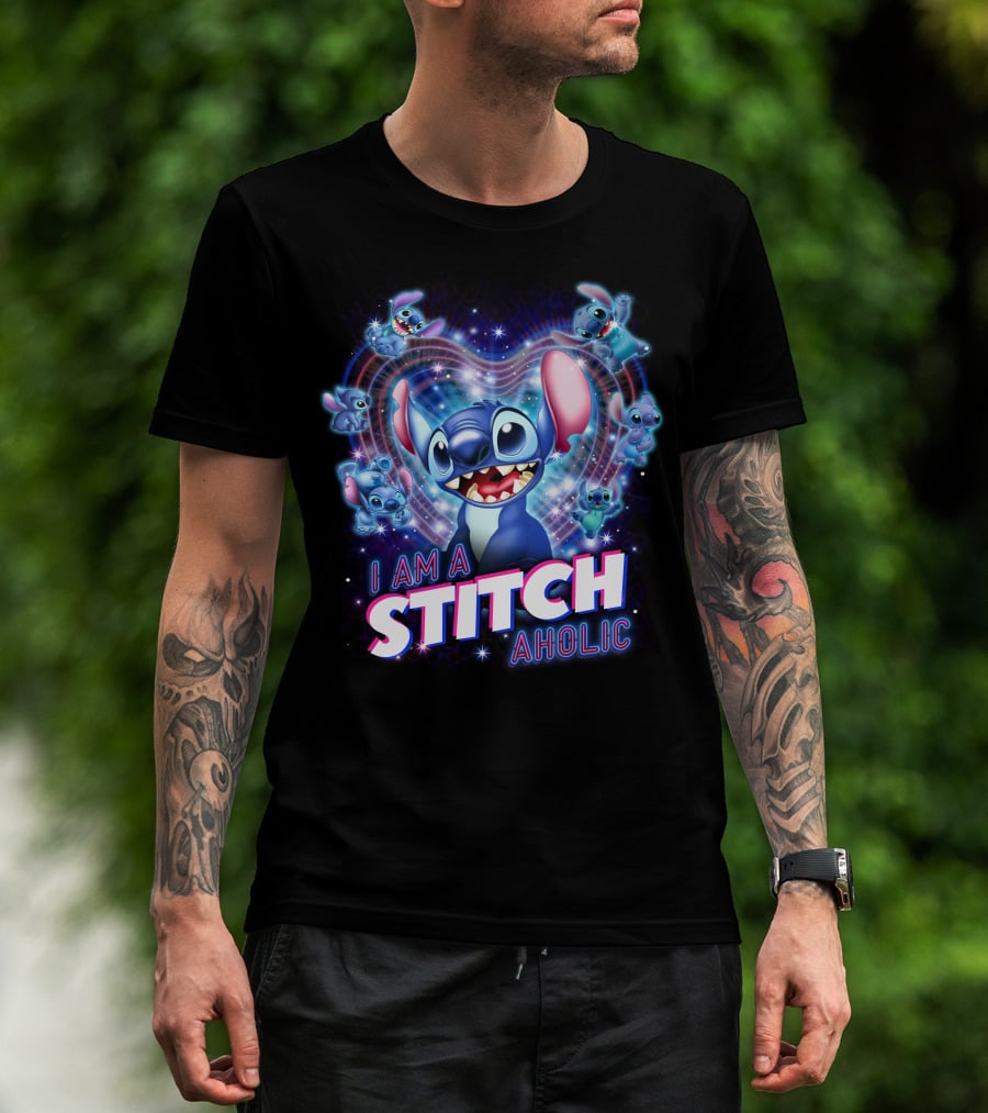 I Am A Stitch Aholic Lilo And Stitch Fan T-Shirt
