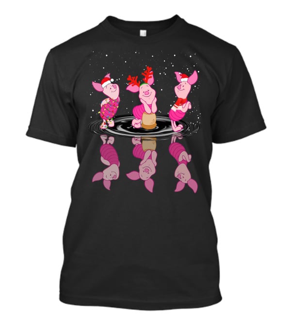 Piglet Festive Santa And Reindeer Dance T-Shirt