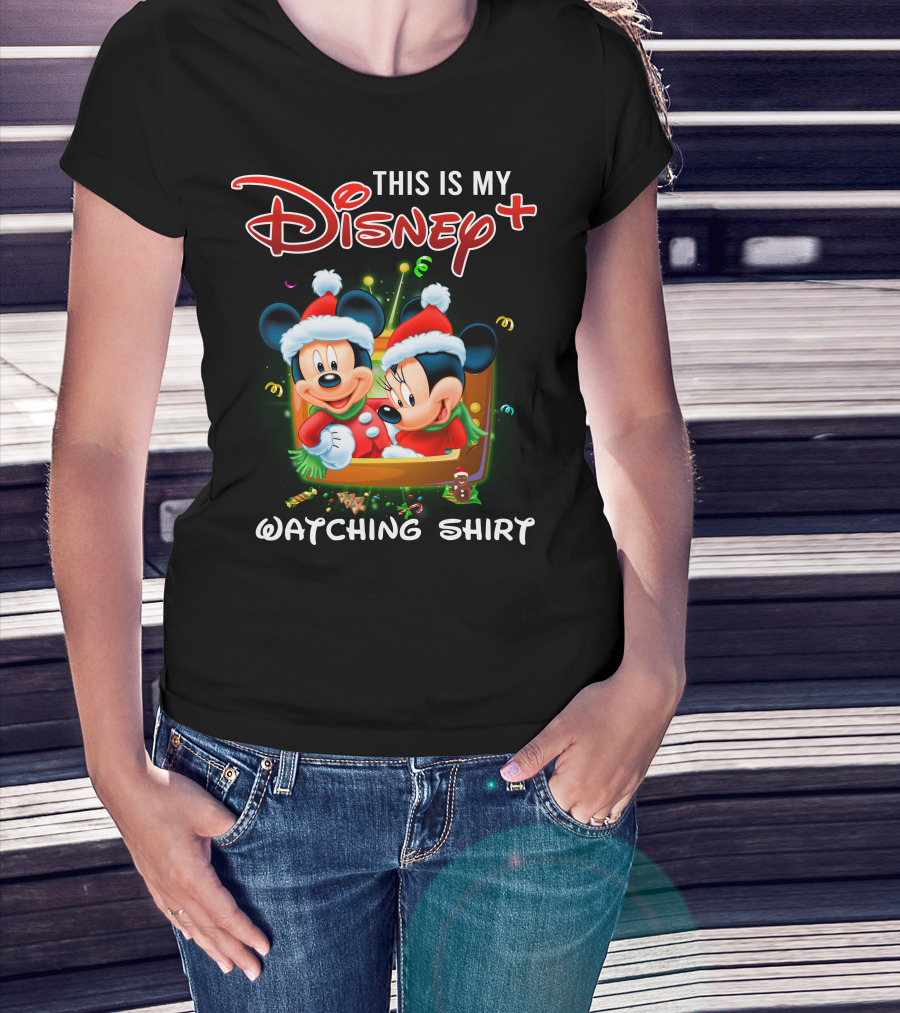 This Is My Disney Plus Watching Shirt Minie And Mickey T-Shirt