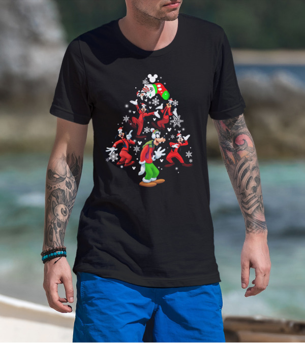 Goofy Christmas Snowflakes Santa Suit Festive Holiday Celebration T-Shirt