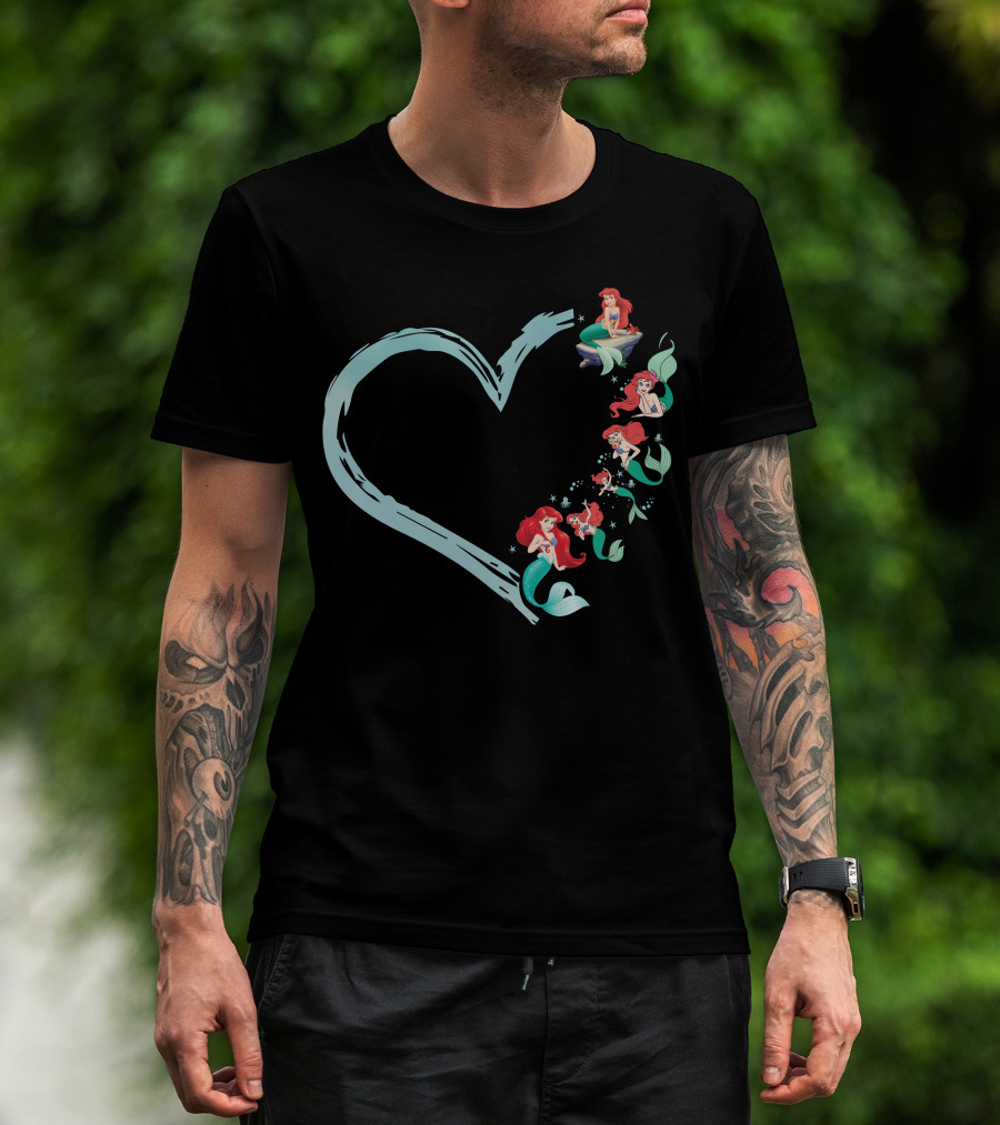 Heart-Shaped Ariel Mermaid Variations T-Shirt