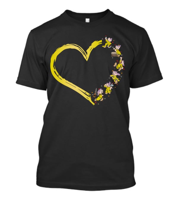 Dopey Heart Adventure In Yellow Brushstroke T-Shirt