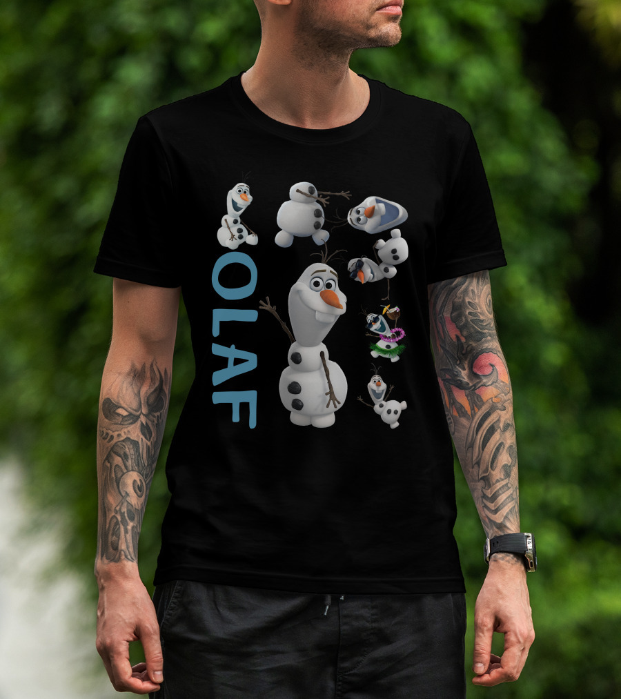 Olaf Frozen Character Multiple Poses And Expressions T-Shirt