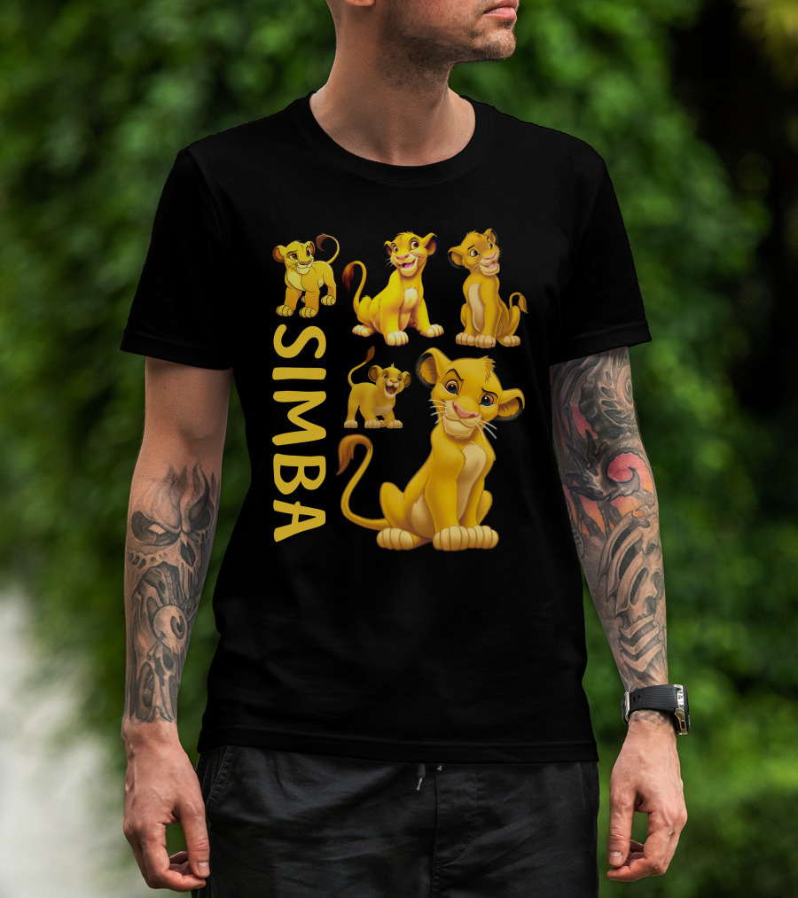 Simba Lion King Cartoon Characters T-Shirt