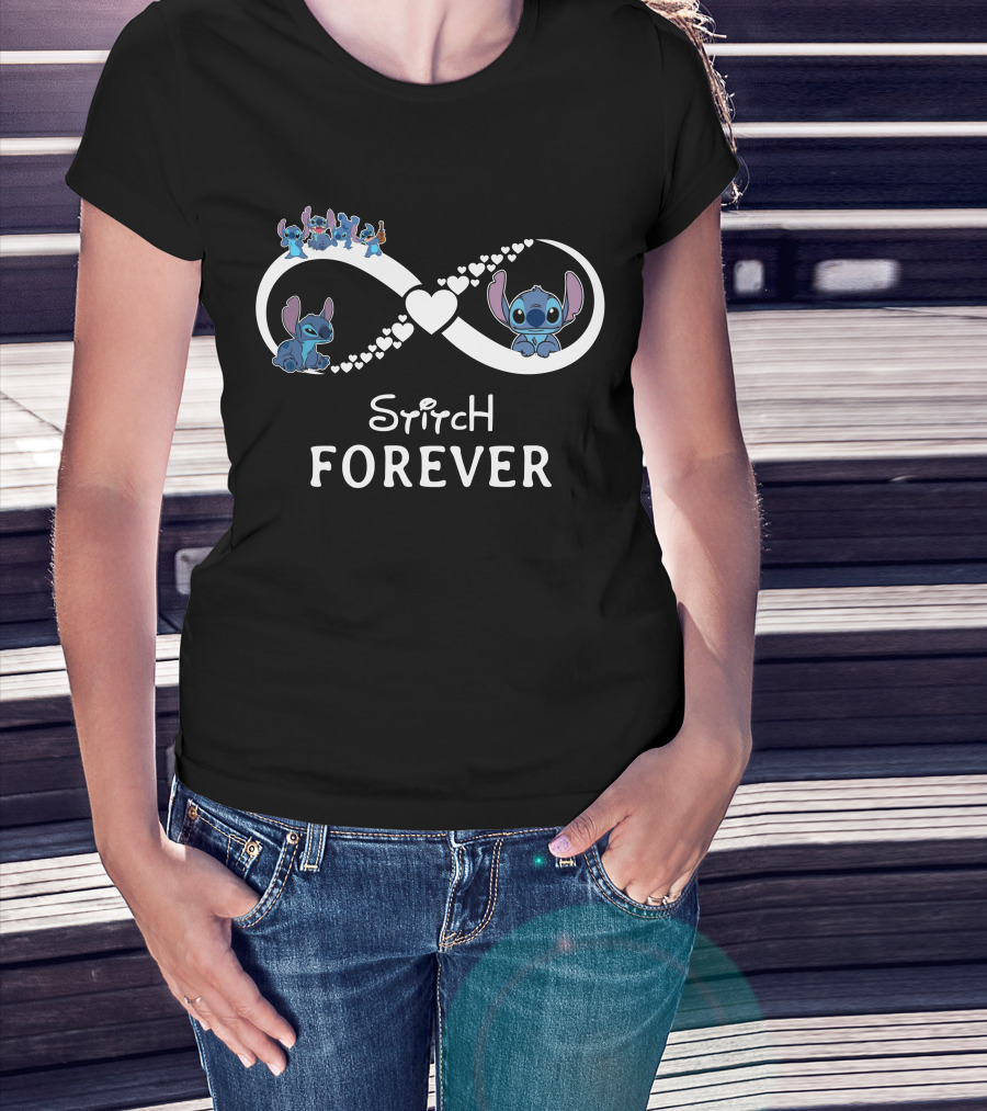Stitch Forever Infinity Heartful Journey T-Shirt