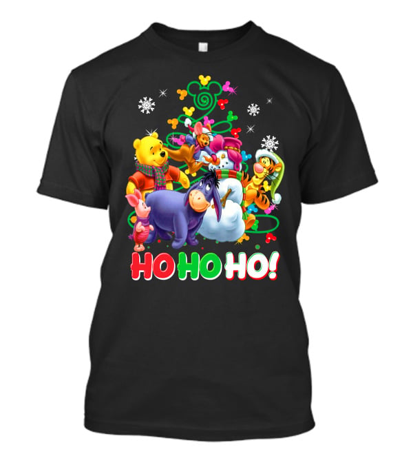 Winnie The Pooh Christmas Ho Ho Ho With Friends T-Shirt