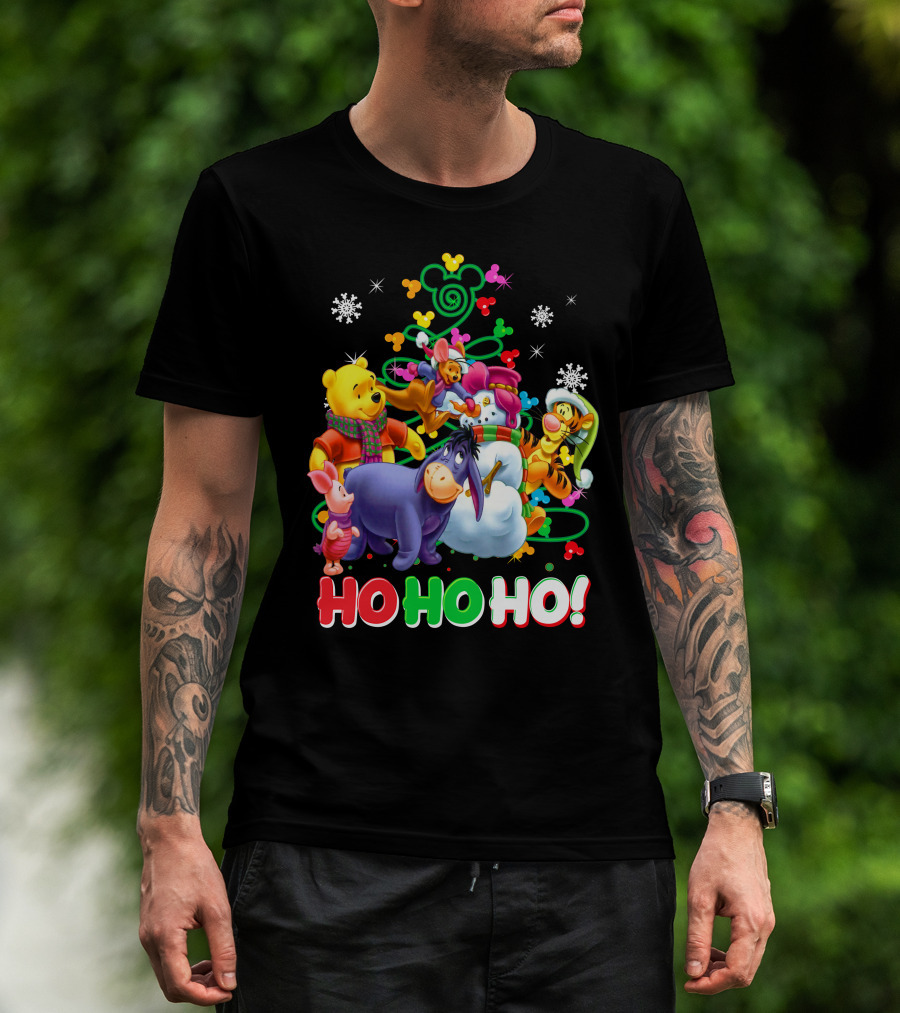 Winnie The Pooh Christmas Ho Ho Ho With Friends T-Shirt