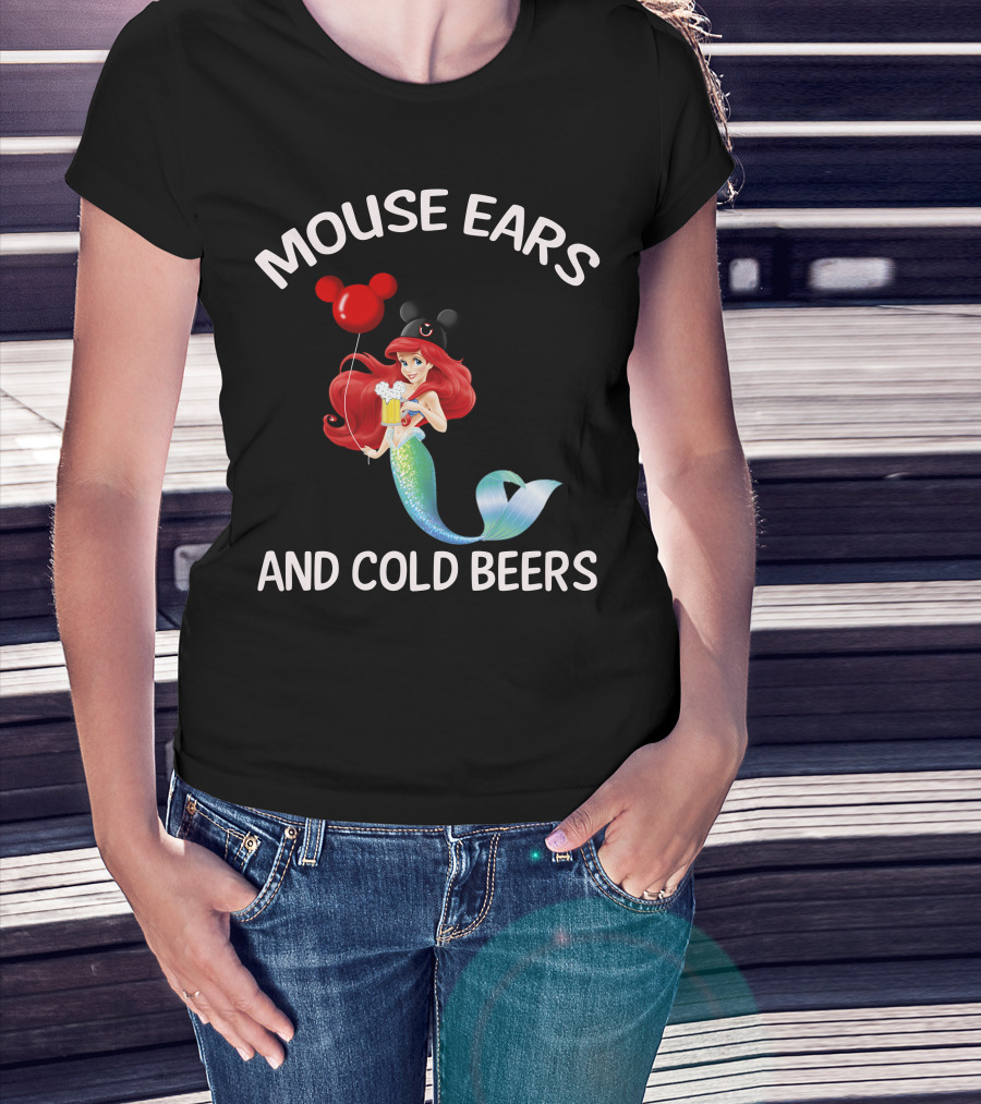 Mouse Ears And Cold Beers Ariel Balloon T-Shirt