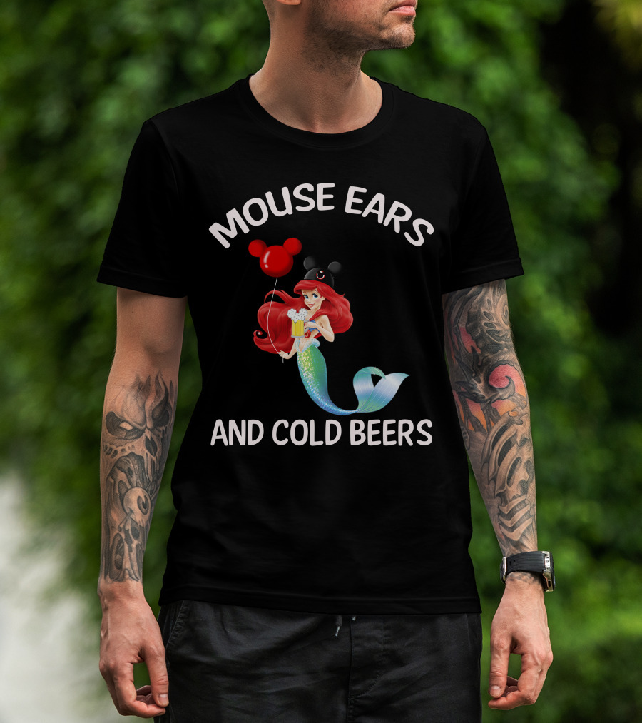 Mouse Ears And Cold Beers Ariel Balloon T-Shirt