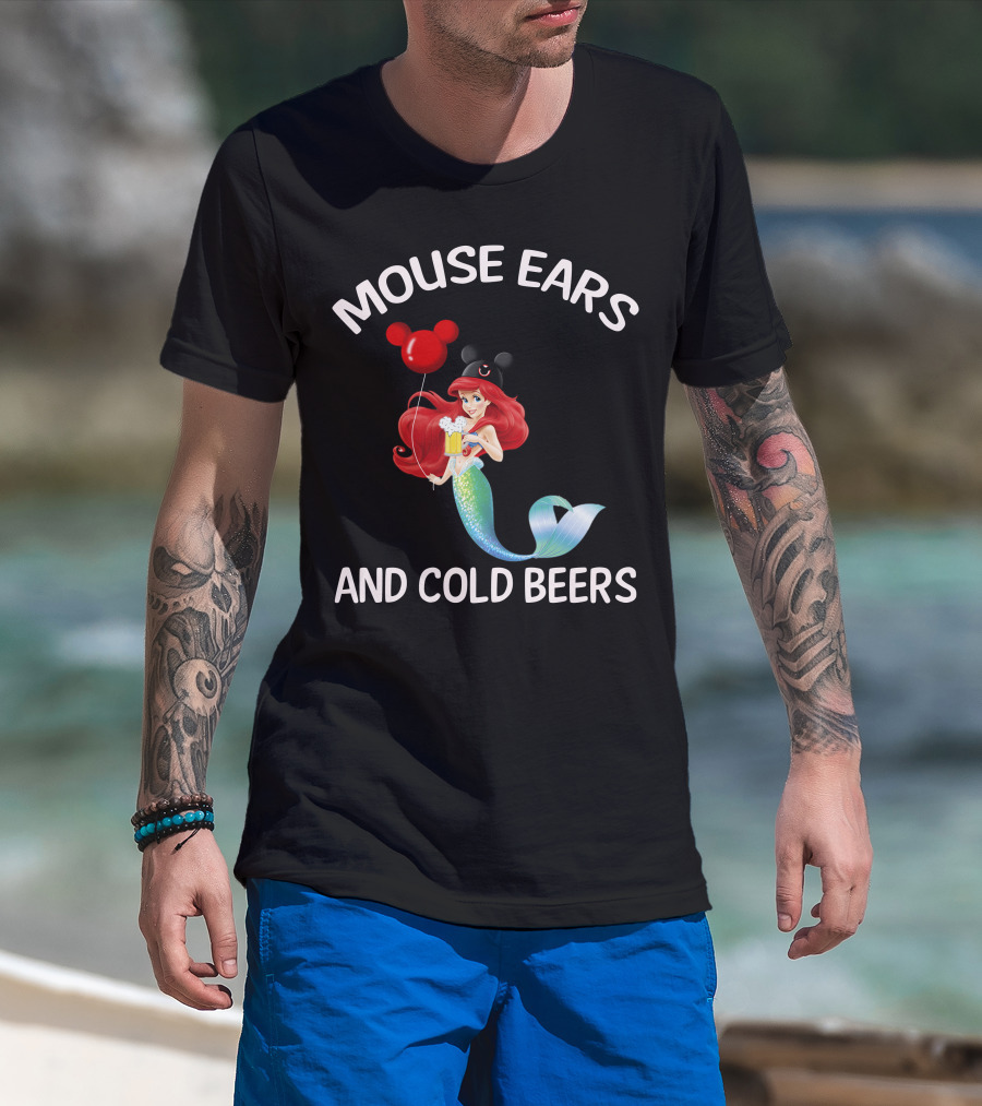 Mouse Ears And Cold Beers Ariel Balloon T-Shirt