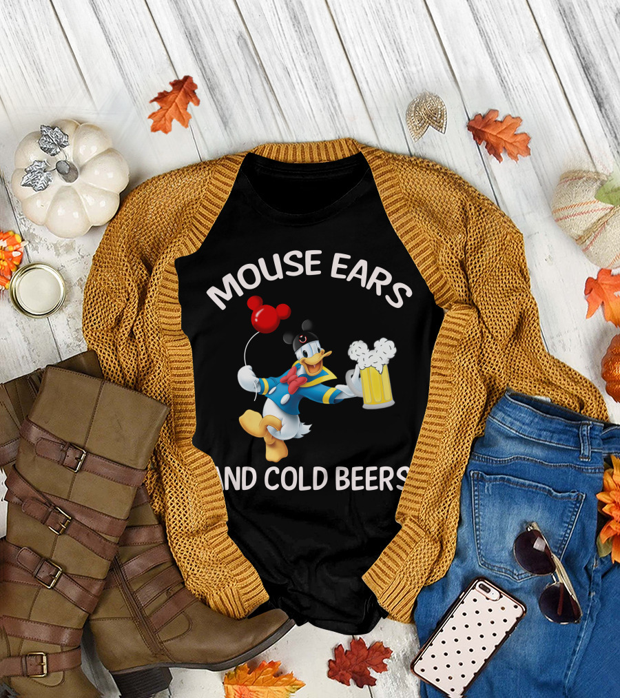 Mouse Ears And Cold Beers Donald Duck T-Shirt
