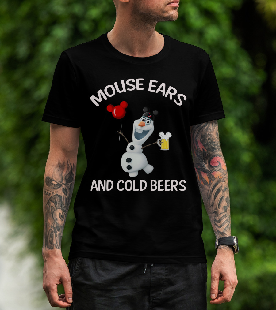 Mouse Ears And Cold Beers Olaf Balloon T-Shirt