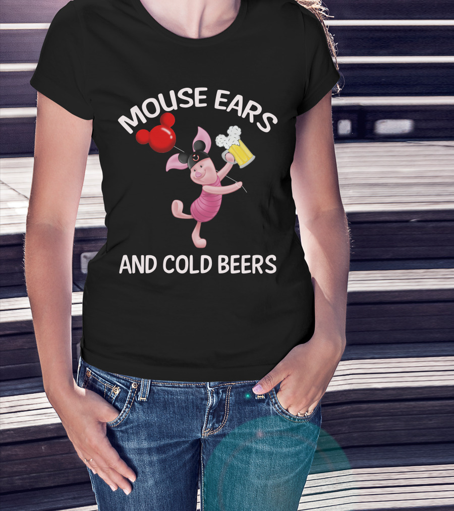 Mouse Ears And Cold Beers Piglet Balloon T-Shirt