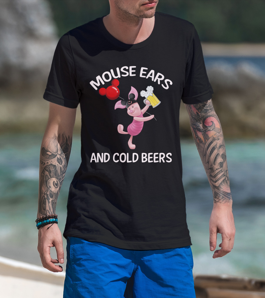 Mouse Ears And Cold Beers Piglet Balloon T-Shirt