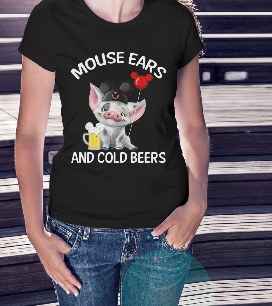 Mouse Ears And Cold Beers Pua Pig T-Shirt