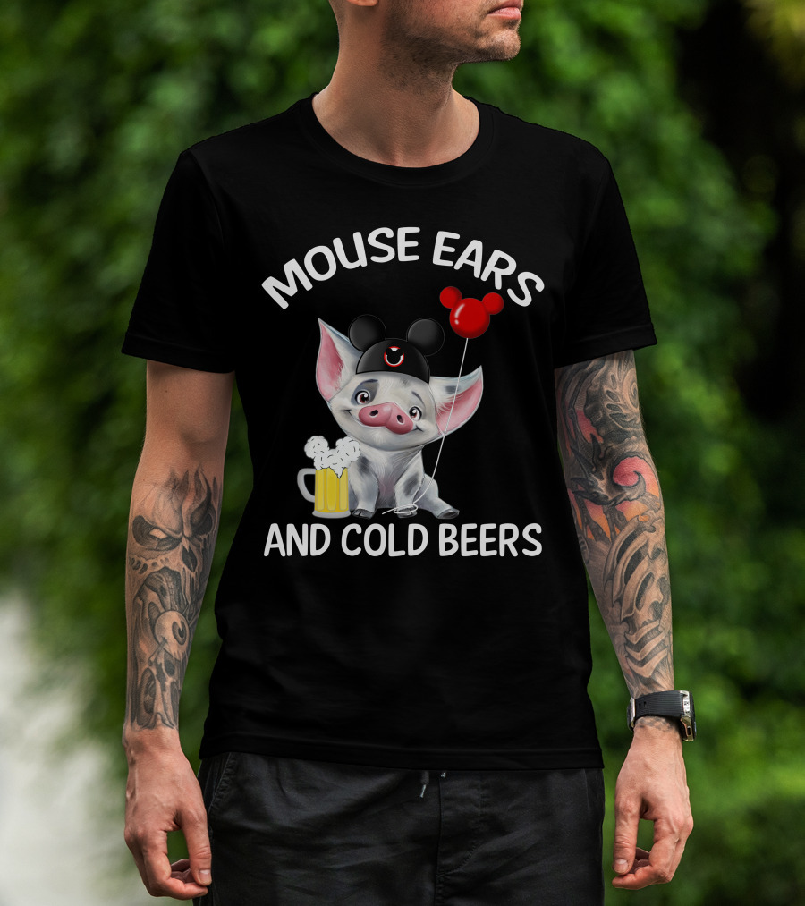 Mouse Ears And Cold Beers Pua Pig T-Shirt