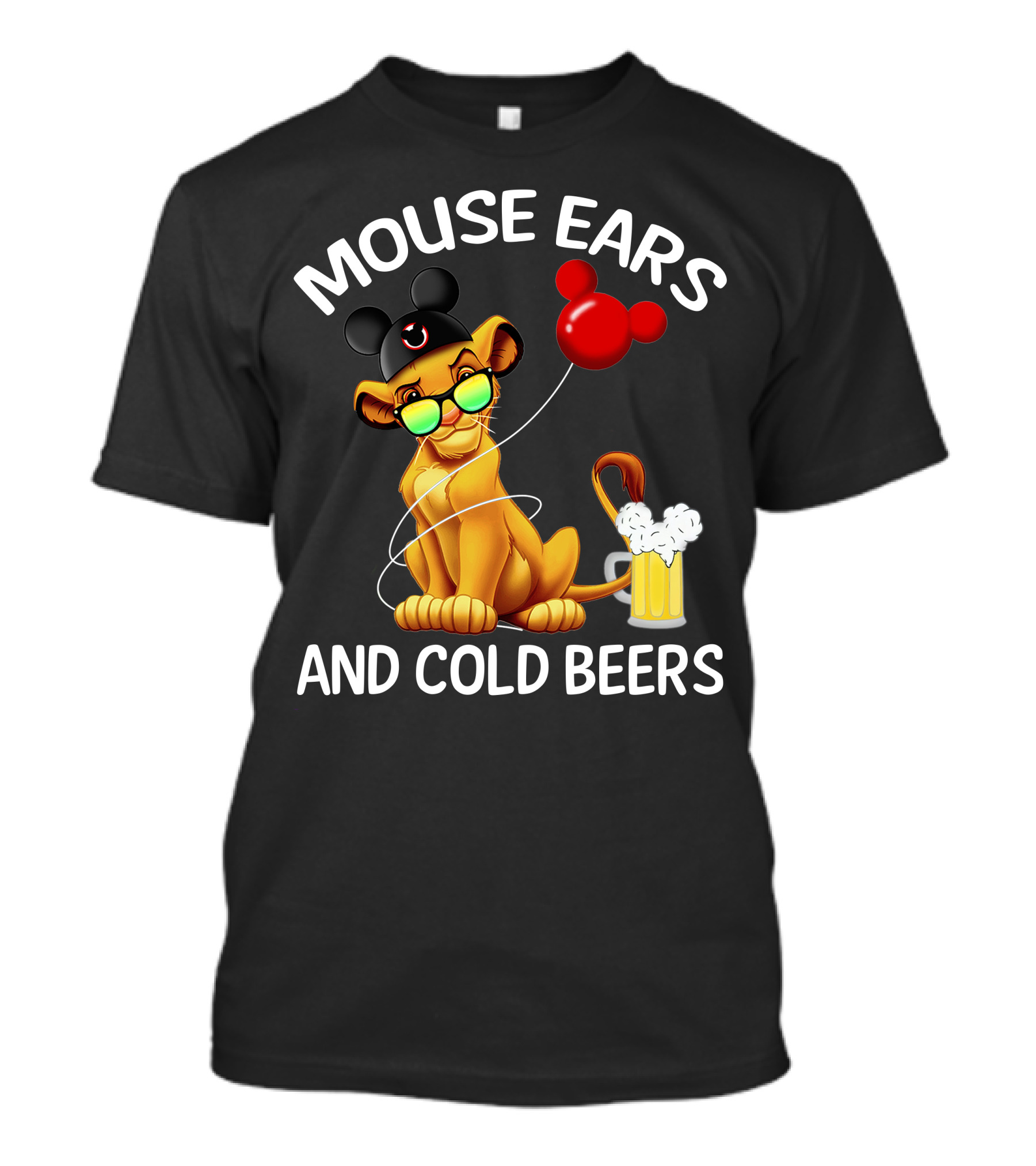 Mouse Ears And Cold Beers Simba Balloon T-Shirt