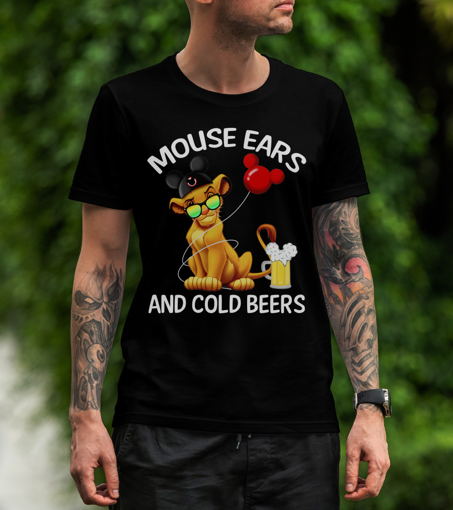 Mouse Ears And Cold Beers Simba Balloon T-Shirt
