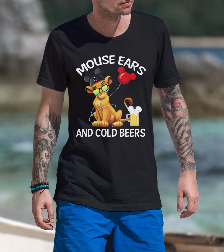 Mouse Ears And Cold Beers Simba Balloon T-Shirt