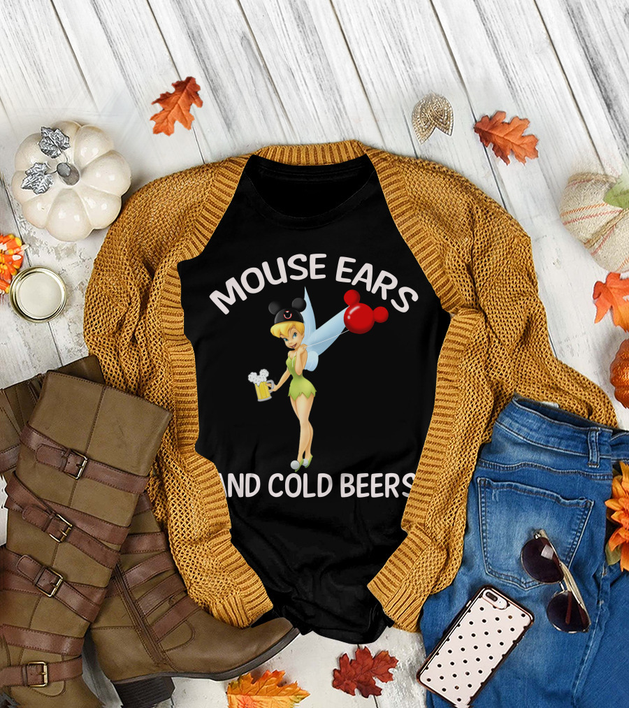 Mouse Ears And Cold Beers Tinker Bell T-Shirt
