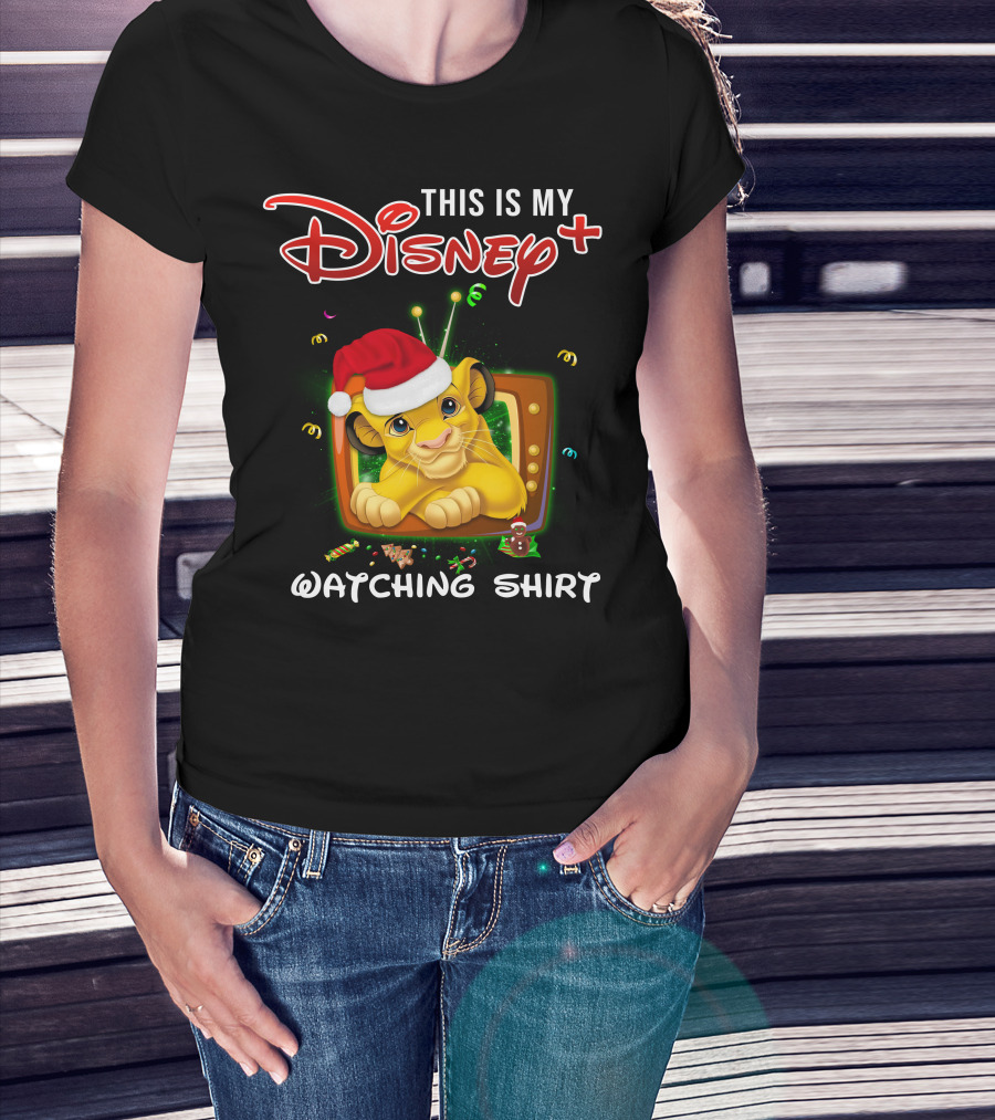 This Is My Disney+ Watching Shirt Simba Christmas T-Shirt