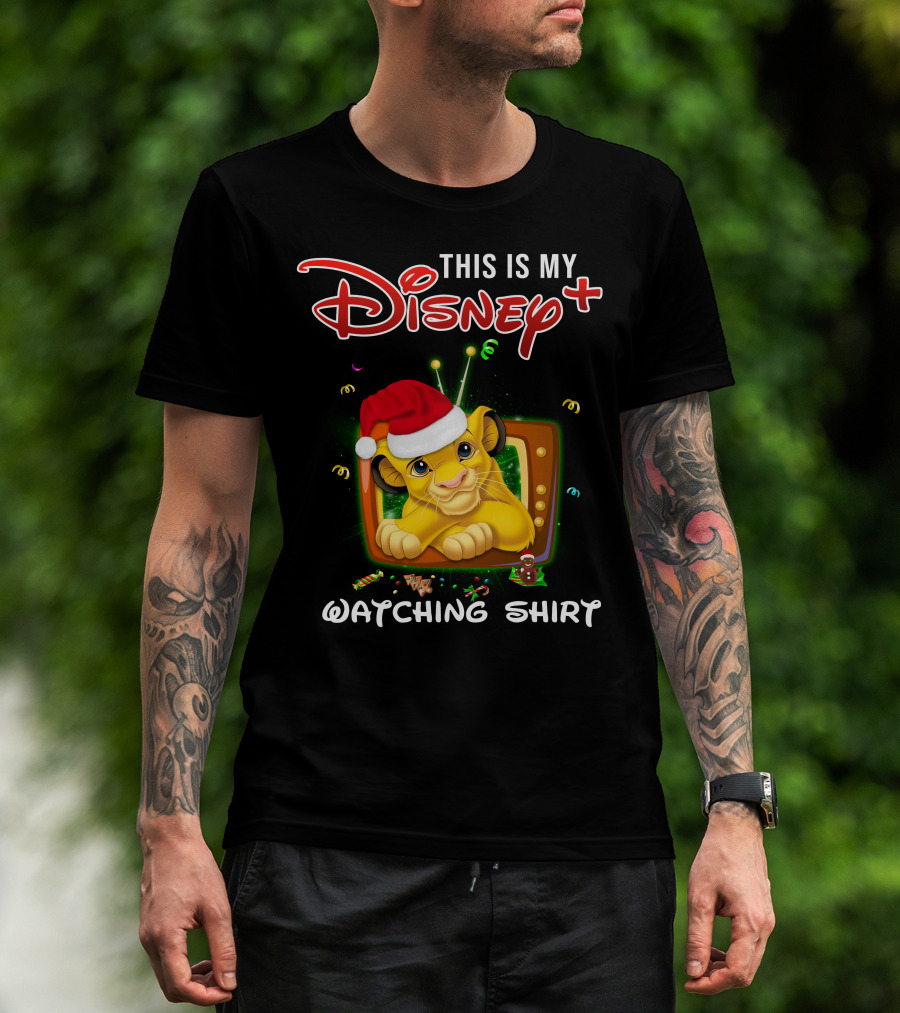This Is My Disney+ Watching Shirt Simba Christmas T-Shirt