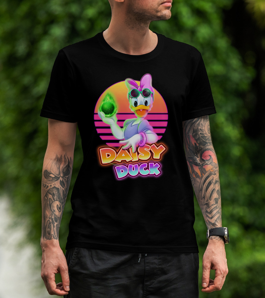 Daisy Duck Neon Glow Vintage Retro Aesthetic T-Shirt