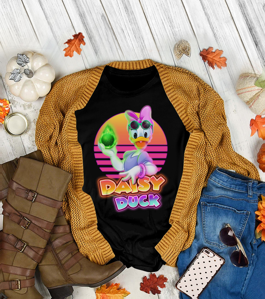 Daisy Duck Neon Glow Vintage Retro Aesthetic T-Shirt
