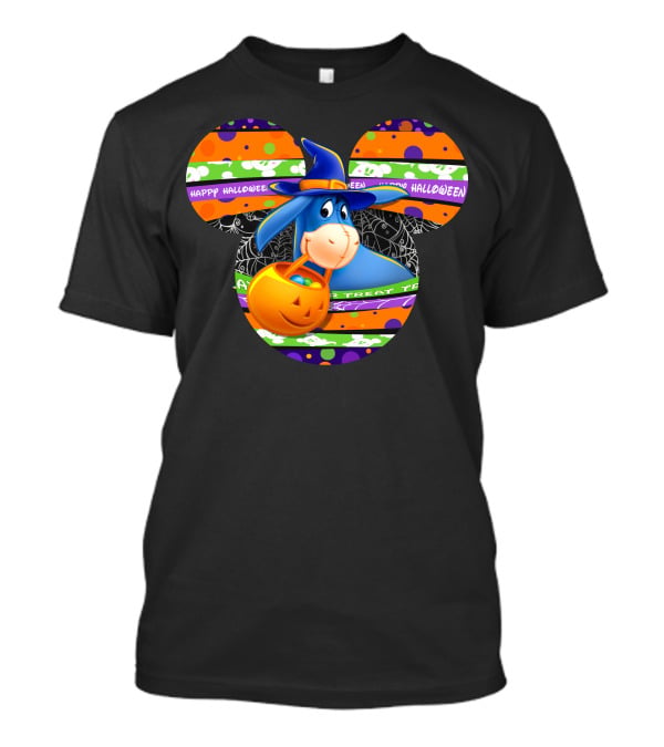 Eeyore Halloween Mickey Mouse Pumpkin Treat Happy Halloween T-Shirt