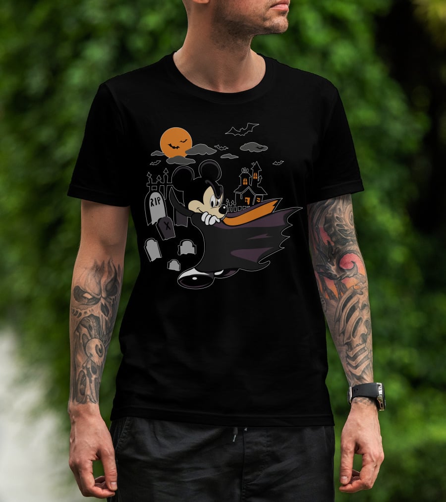 Mickey Halloween Vampire Castle Night T-Shirt