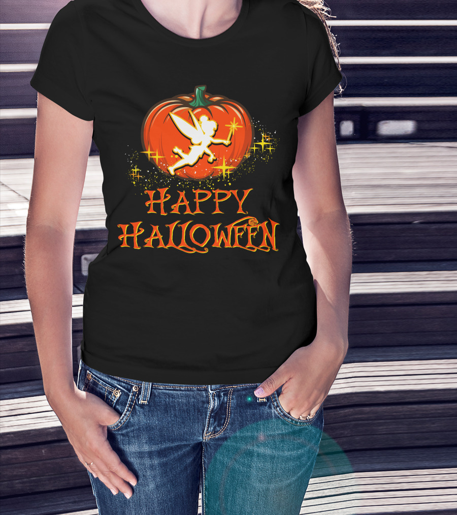 Happy Halloween Pumpkin Fairy Wand Sparkles T-Shirt