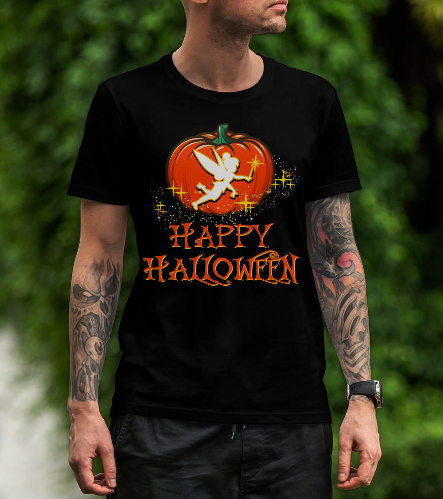 Happy Halloween Pumpkin Fairy Wand Sparkles T-Shirt
