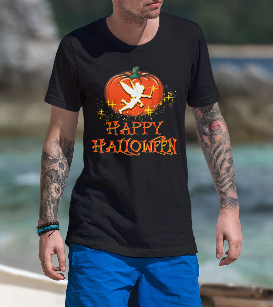 Happy Halloween Pumpkin Fairy Wand Sparkles T-Shirt