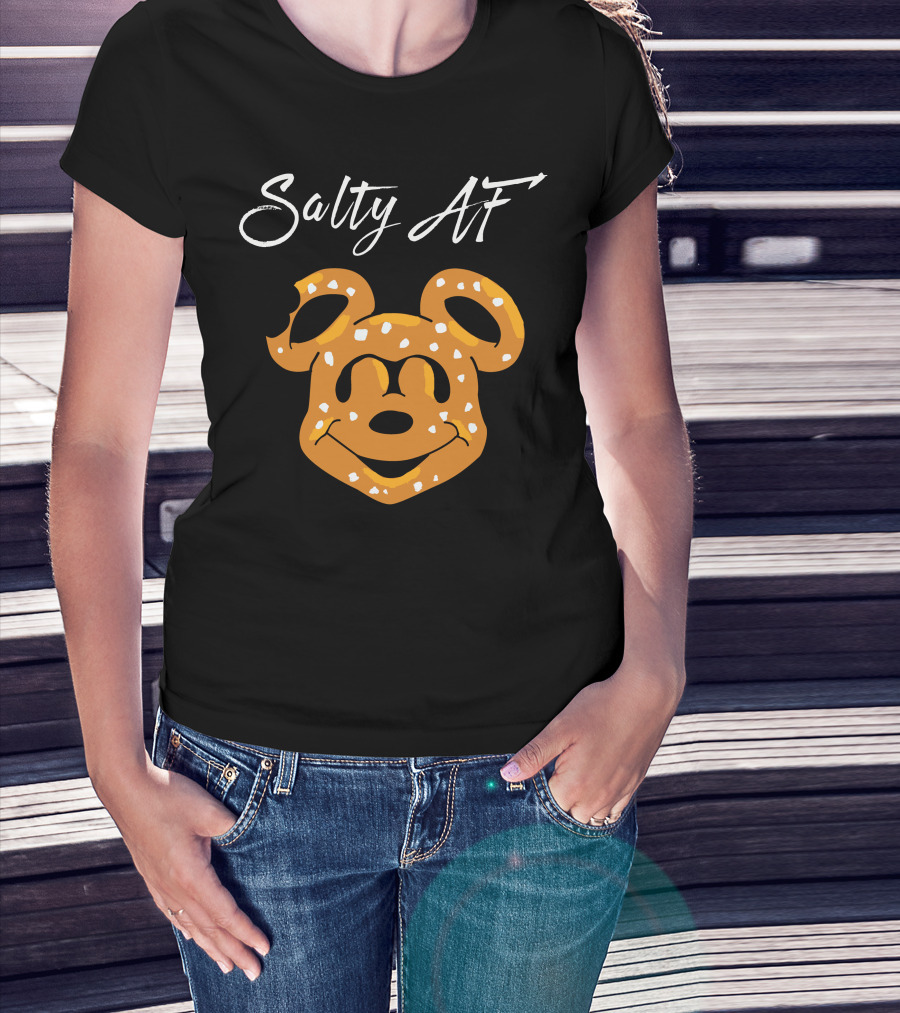 Salty Af Mickey Pretzel Style T-Shirt