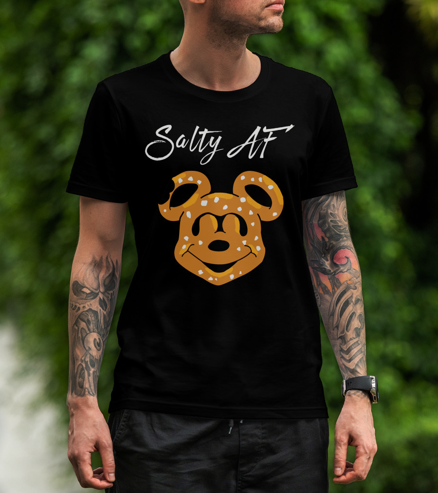 Salty Af Mickey Pretzel Style T-Shirt