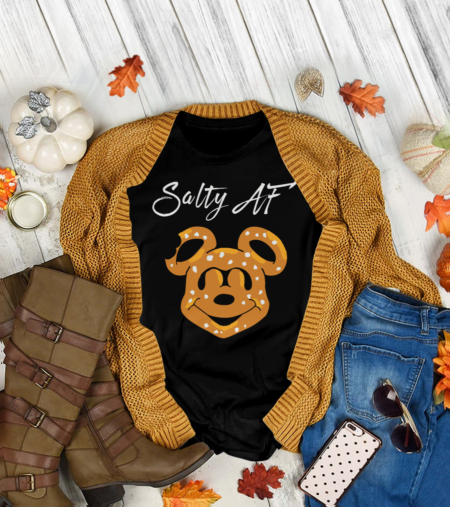 Salty Af Mickey Pretzel Style T-Shirt