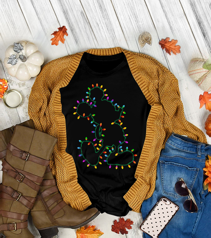 Merry Christmas Mickey Mouse Lights T-Shirt