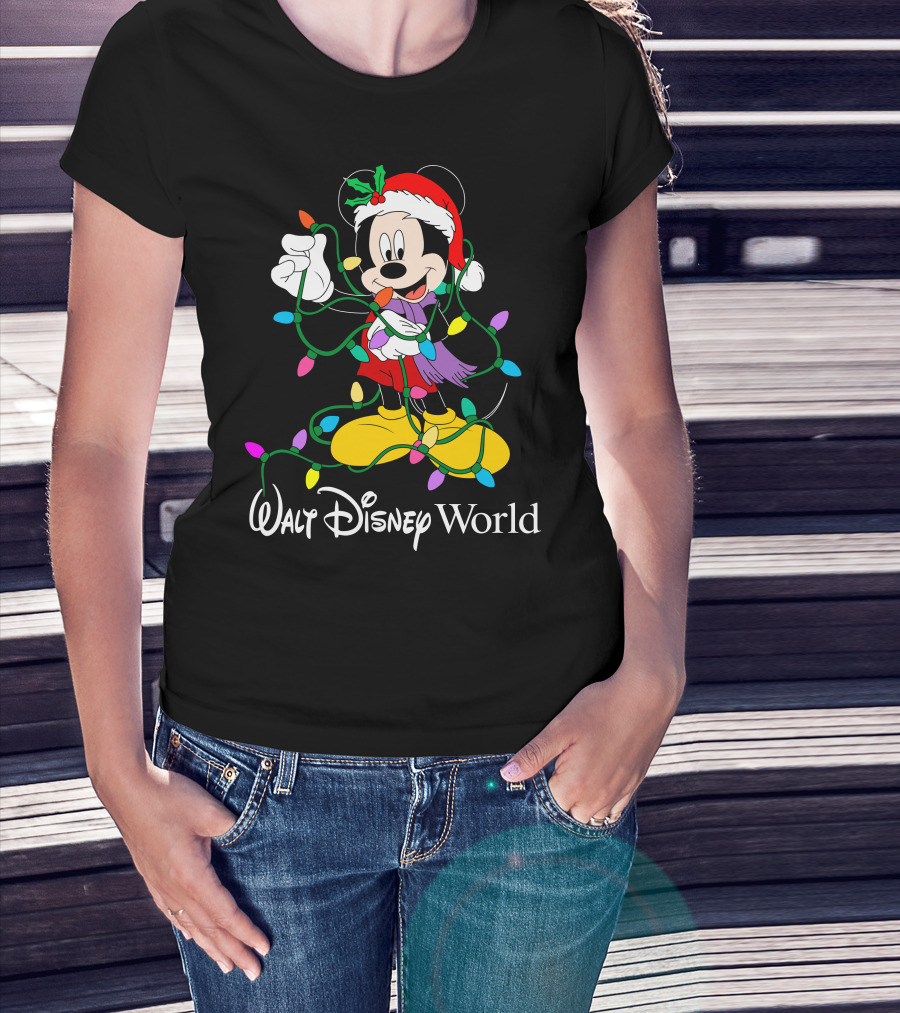 Walt Disney World Mickey Mouse Christmas Lights T-Shirt