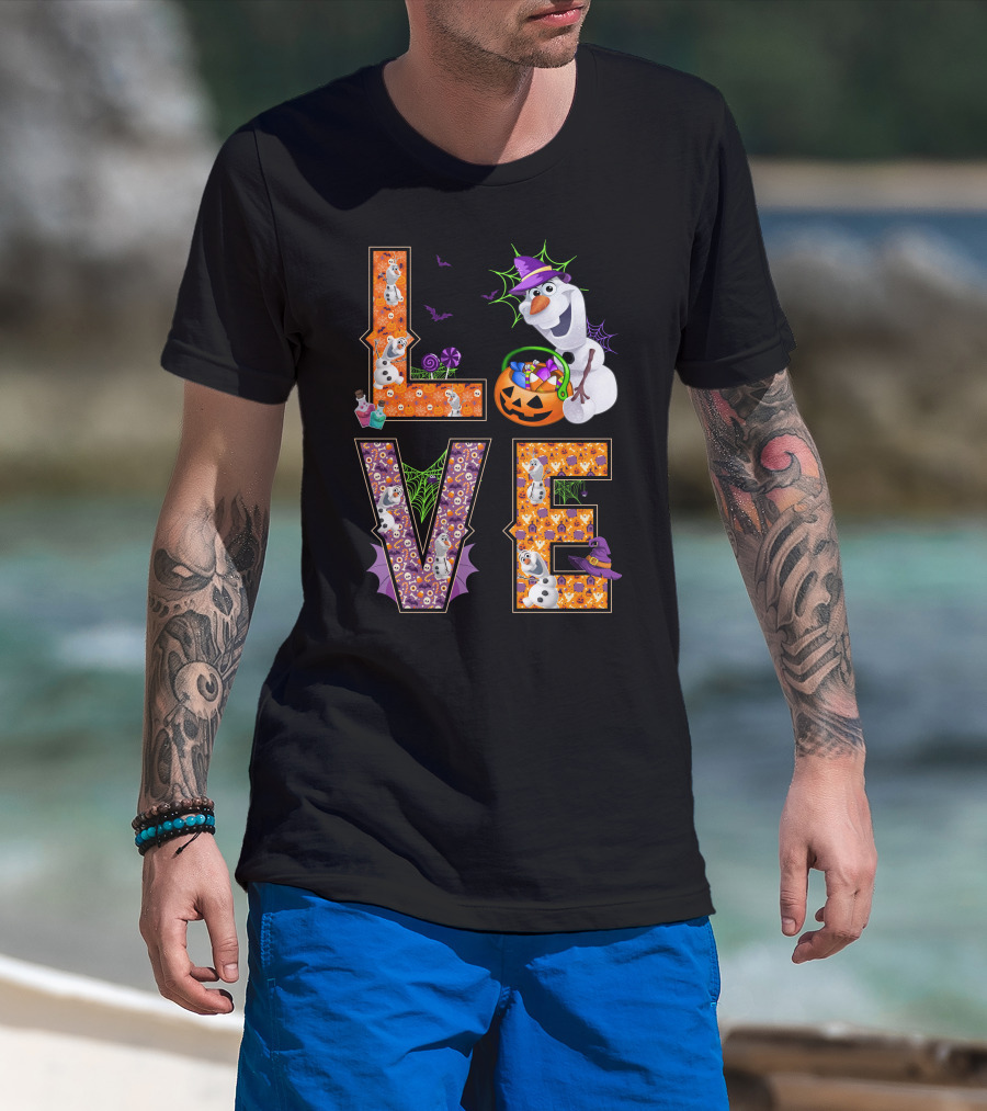 Love Olaf Halloween Magic Pumpkin Candy Fun T-Shirt