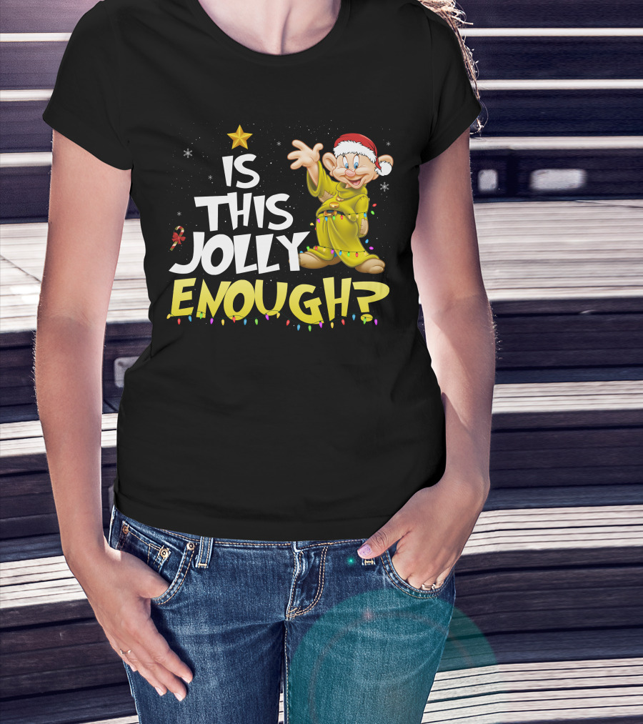 Is This Jolly Enough Dopey Christmas Lights T-Shirt