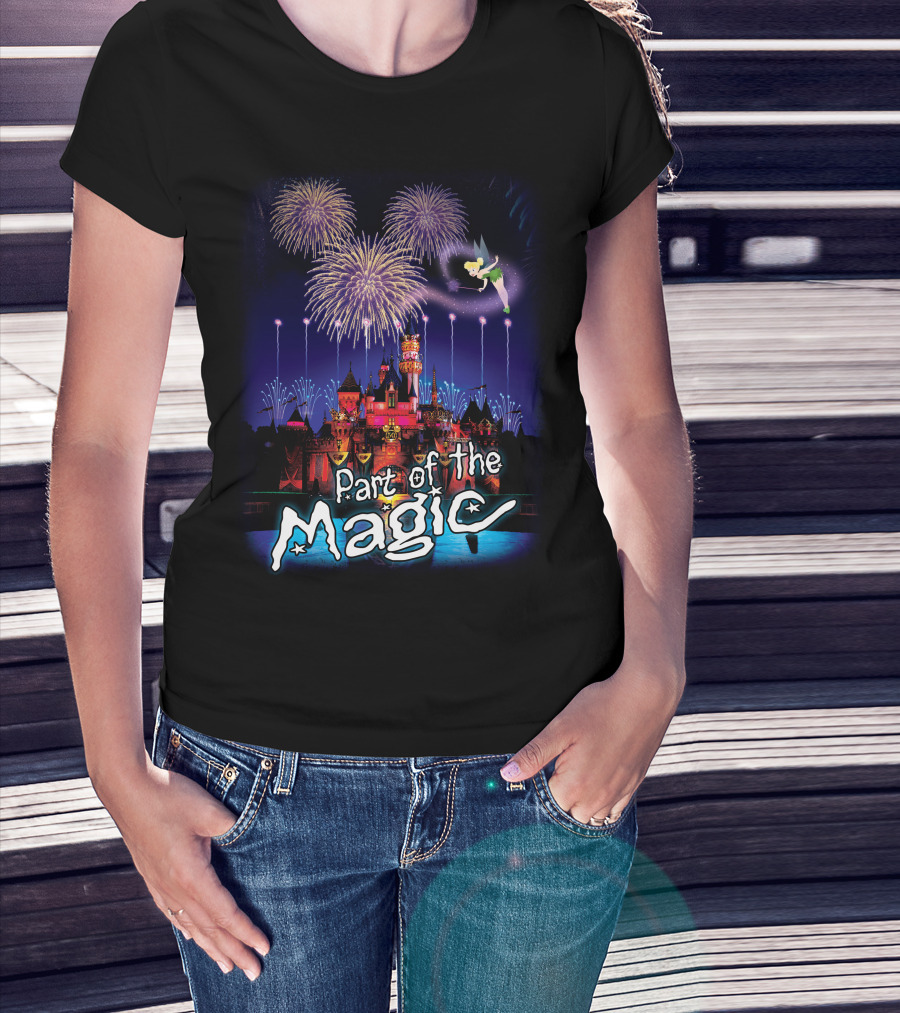 Part Of The Magic Disney Tinker Bell Fireworks Castle T-Shirt