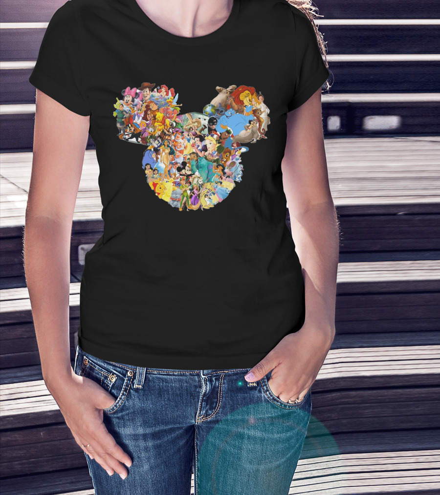 Disney Mickey Mouse Icon With Classic And Modern Characters T-Shirt