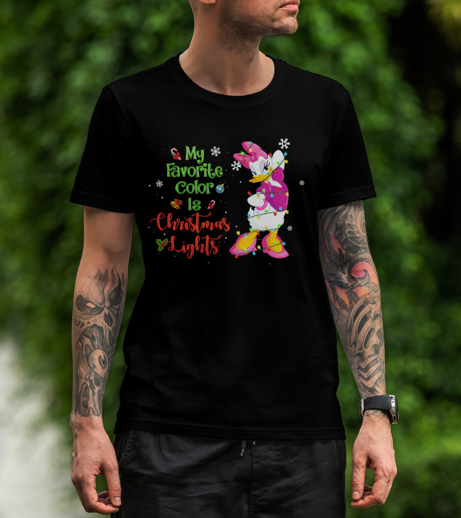 My Favorite Color Is Christmas Lights Daisy T-Shirt